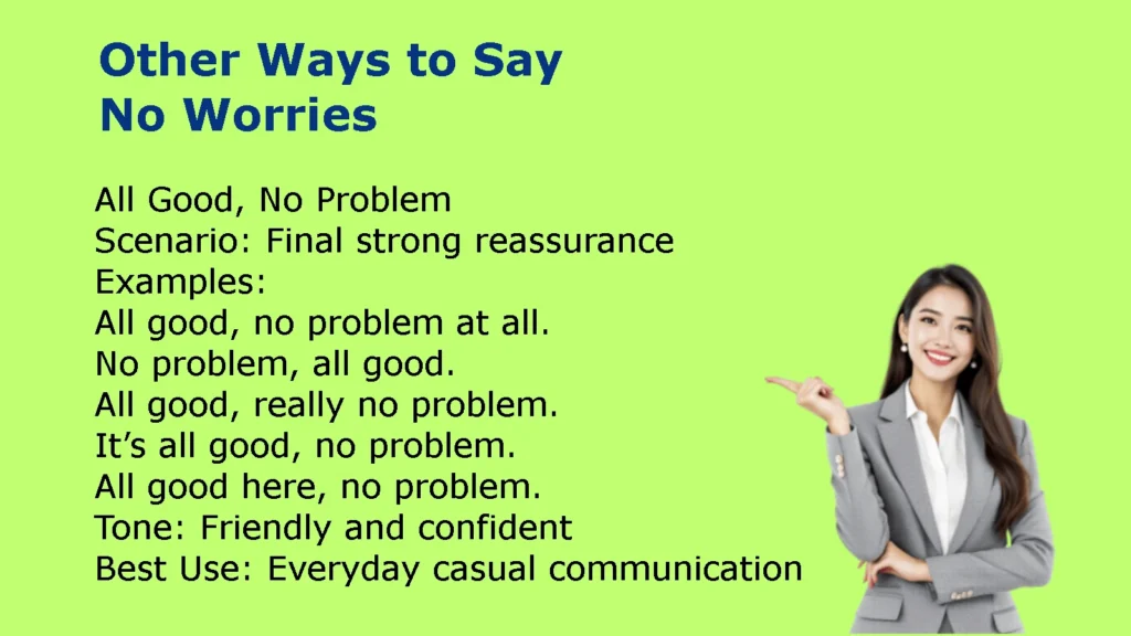 Other Ways to Say No Worries