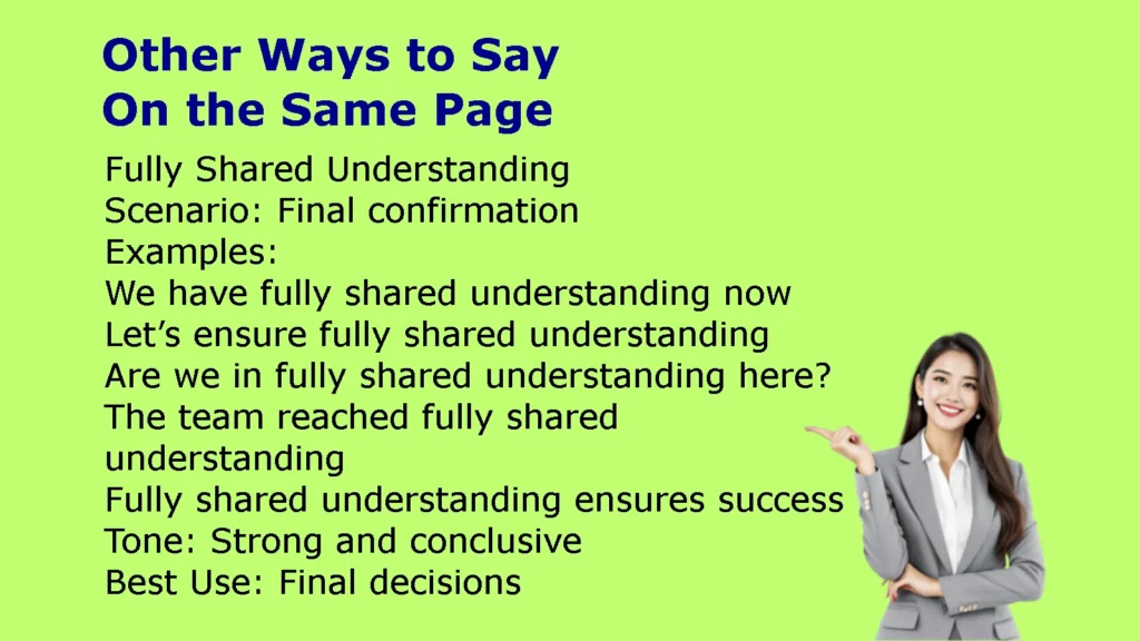 Other Ways to Say On the Same Page