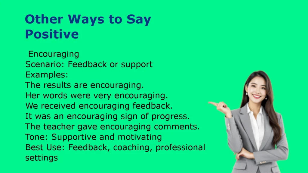 Other Ways to Say Positive