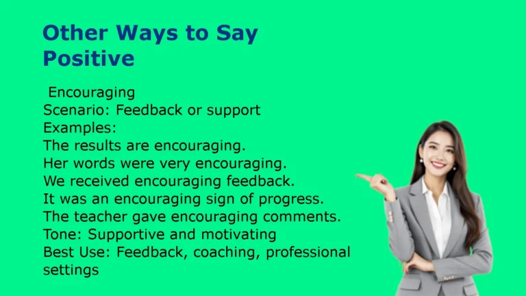 Other Ways to Say Positive