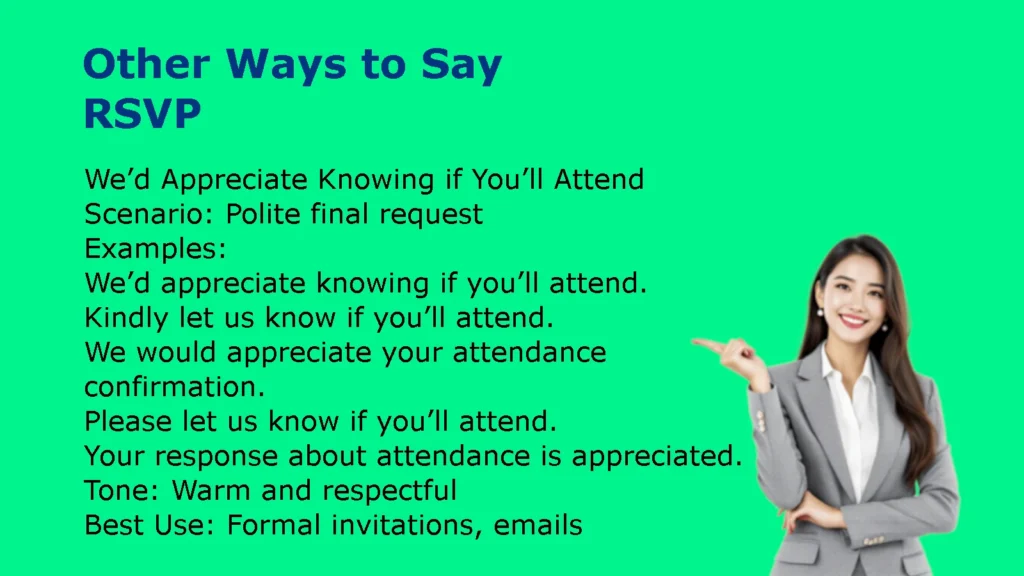 Other Ways to Say RSVP