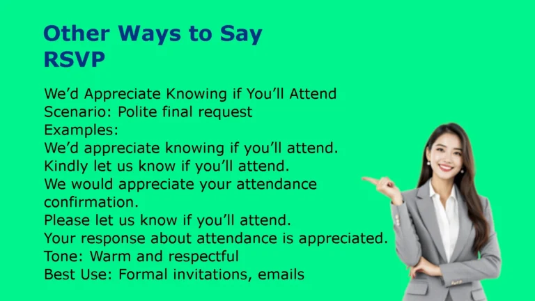 Other Ways to Say RSVP