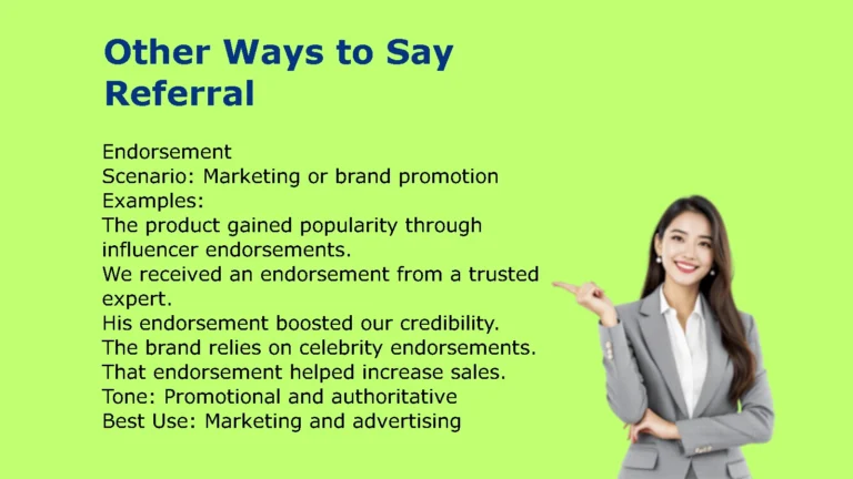 Other Ways to Say Referral