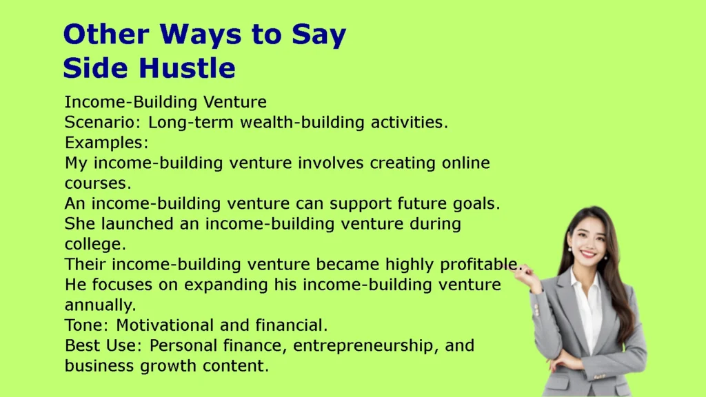 Other Ways to Say Side Hustle