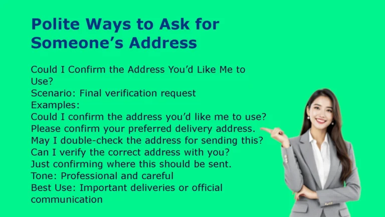 Polite Ways to Ask for Someone’s Address